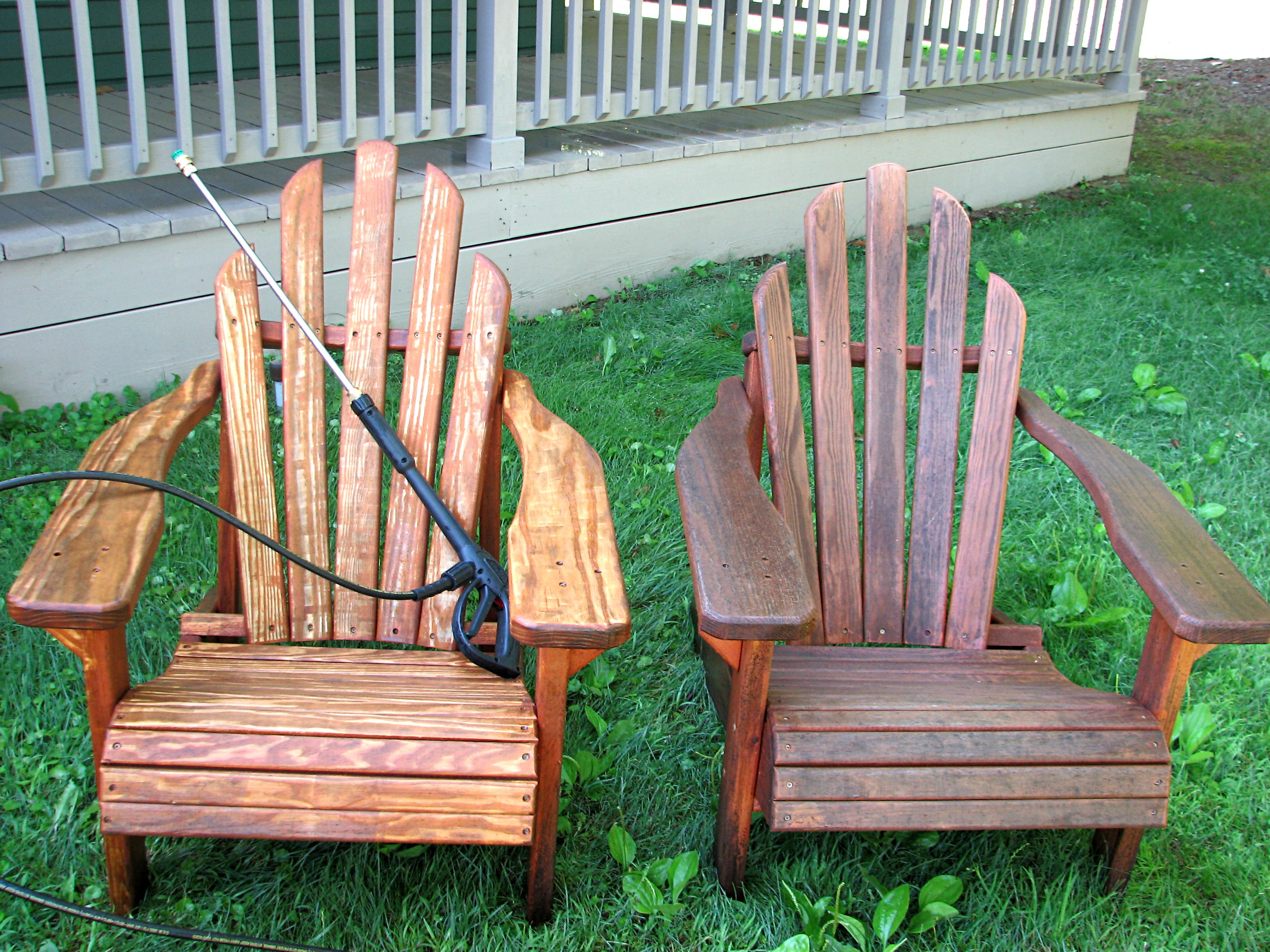 Re Staining Adirondack Chairs Living Rich On Less