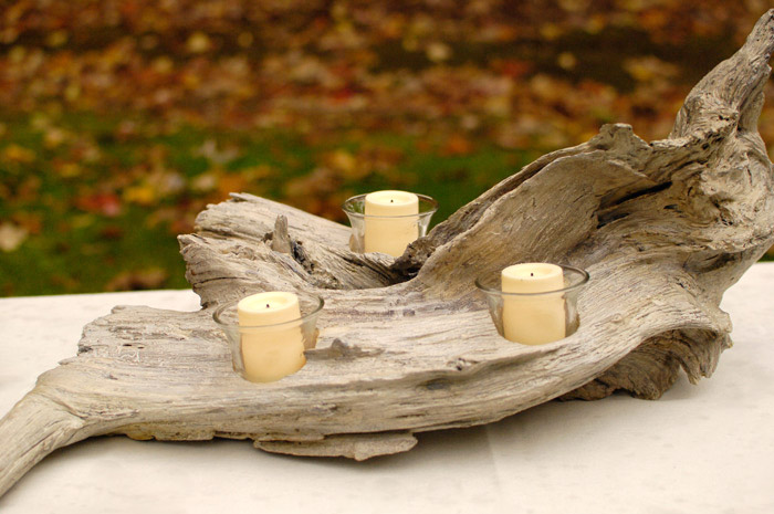 Diy Driftwood Candle Holder Plus A Giveaway Winner Living Rich On Less - Diy Driftwood Candle Holder Centerpiece