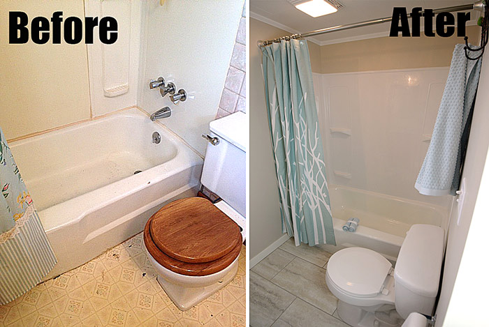 Follow this flip Bathroom before and after Living Rich